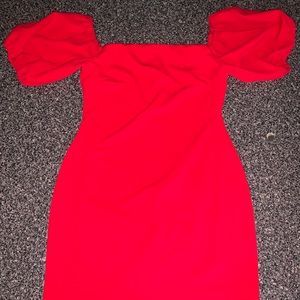 A red Lulus dress it also has never been worn!
